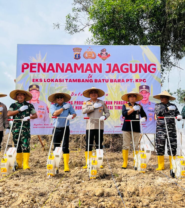 Dari Tambang Tumbuh Jagung, Komitmen Polres Kutim dan KPC untuk Ketahanan Pangan
