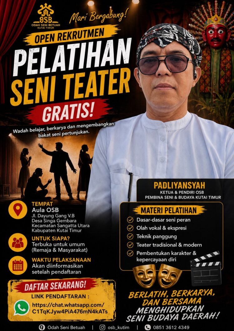 OSB Buka Pelatihan Teater Gratis, Regenerasi Seni Jadi Fokus