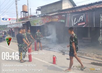 Warung Penjual BBM Depan Kantor BPBD Kutim Terbakar, Satu Warga Alami Luka Bakar